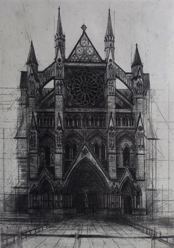 Westminster Abbey, North Door
photopolymer print  28 x 20 cm
£185